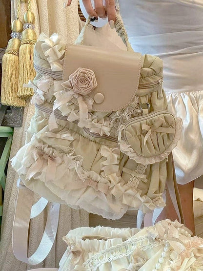 Bow Bag with Lolita Light Elegant Apricot Accents 2-Way