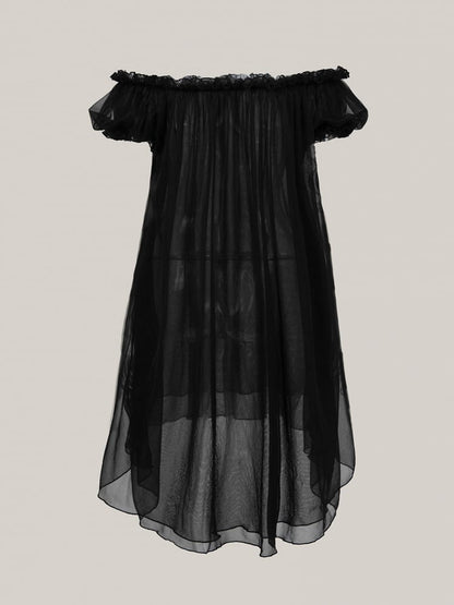 Skirt Set Black Neckline Boned Jumper Bodice Elegant Square