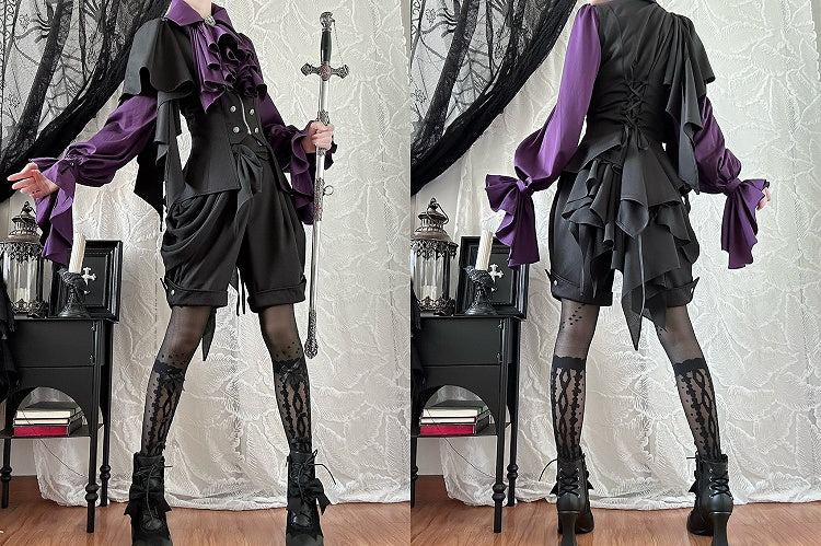 Ouji Lolita Belt Shorts High Corset Black Gothic Waist