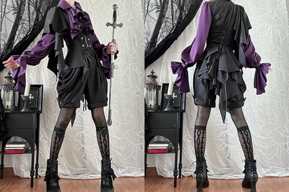 Ouji Lolita Belt Shorts High Corset Black Gothic Waist