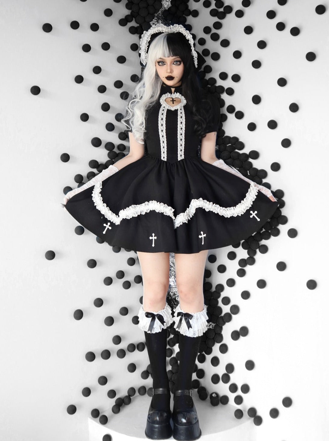 Subkultur Lolita Kleid Y2K Cross