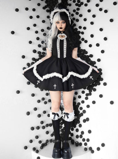 Subkultur Lolita Kleid Y2K Cross