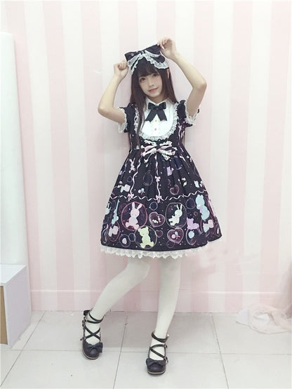 Black Bubble Bowknot KC Lolita Sweet Zoo