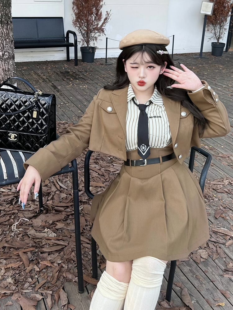 Kaffee - Größe Hosenträger Taille Preppy High Plus Rock Overalls