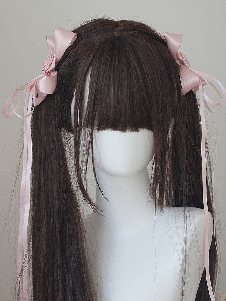 Bowknot Details Roses Design Hair Clips