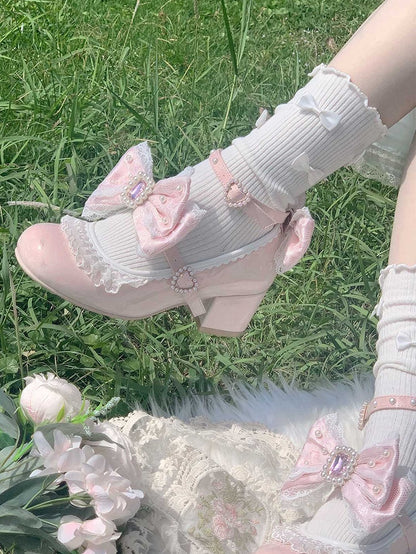 Detachable Beaded Polished And Dusty Pink Rhinestone Decorated