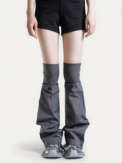 Punk Style Over-the-Knee Gray Leg Warmers - ModaSwings