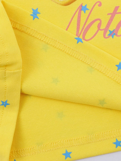 Sweet Cool Kawaii Yellow Fake Two-Piece Halter Camisole Top with Star and Lemon Prints - Languid Park