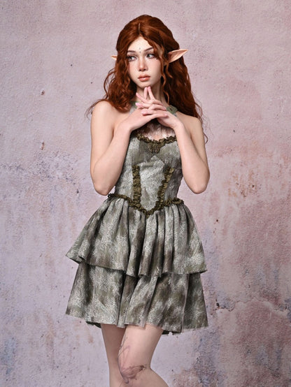 ライトグリーンの森の妖精タイダイドレス