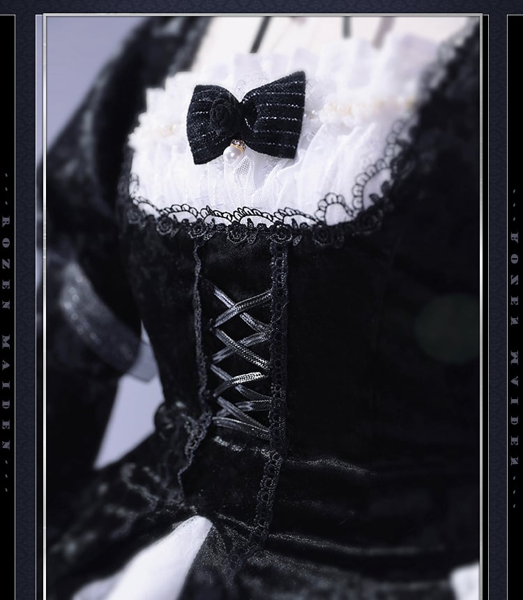 Rozen Maiden Mercury Lamp Schwarz-Weißes Kleid Lolita-Stil Cosplay Kostüm