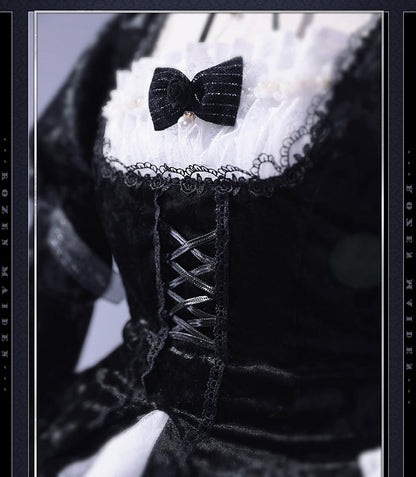 Rozen Maiden Mercury Lamp Schwarz-Weißes Kleid Lolita-Stil Cosplay Kostüm