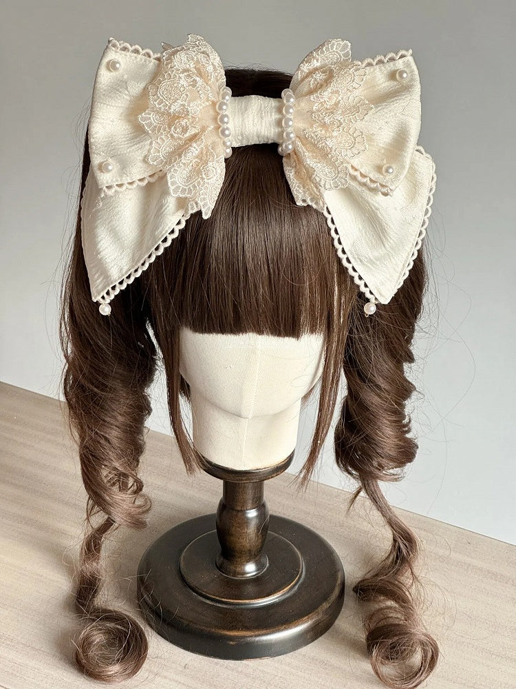 KC Lace Bow (Multi-Colorways) Large Pearl