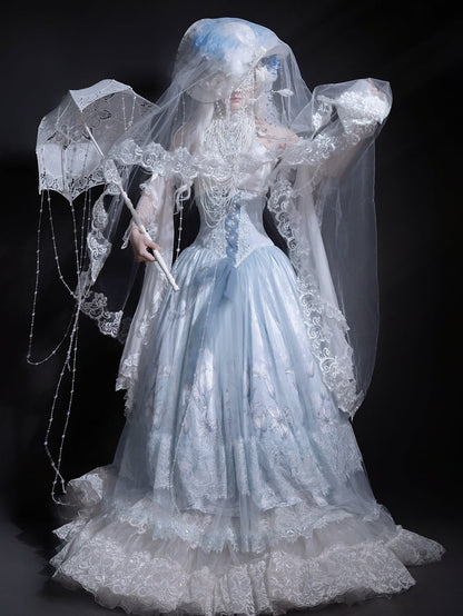 Neck Lily Halter White Blue Top High + Print Sleeveless Super