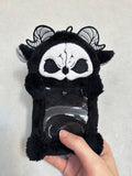 Black and White Grim Reaper Gothic Plush Card Holder