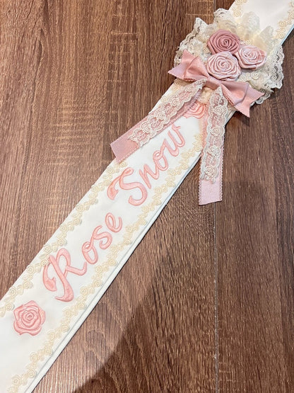 Pink Floral Lace Brooch with Sash Set - Sweet Dream Box