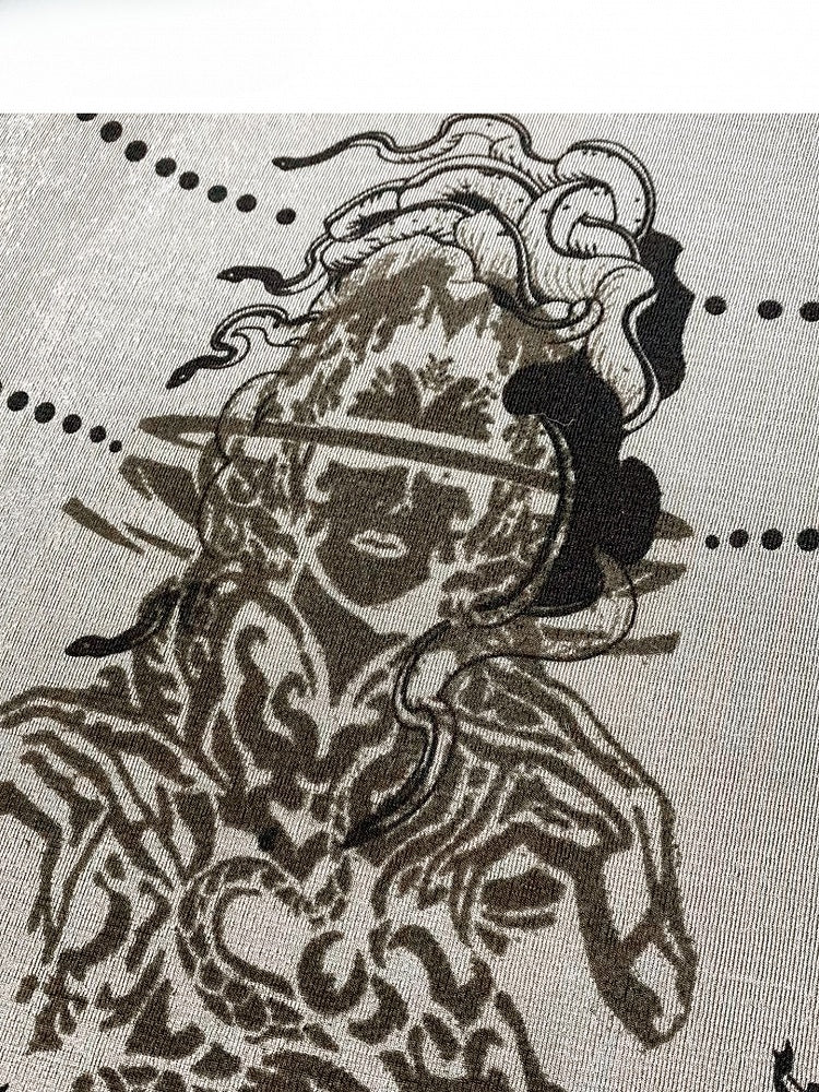 Fashion Hoodie Print Khaki Cowl Millard Neckline Design