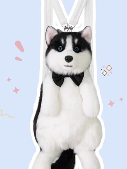 Dog Bag Backpack/Crossbody Realistic Cute Plush