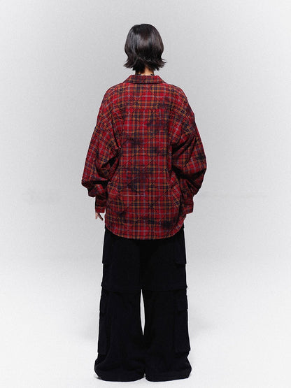 Cargo Vintage + Wide-Leg with Text Print Star Black Pants