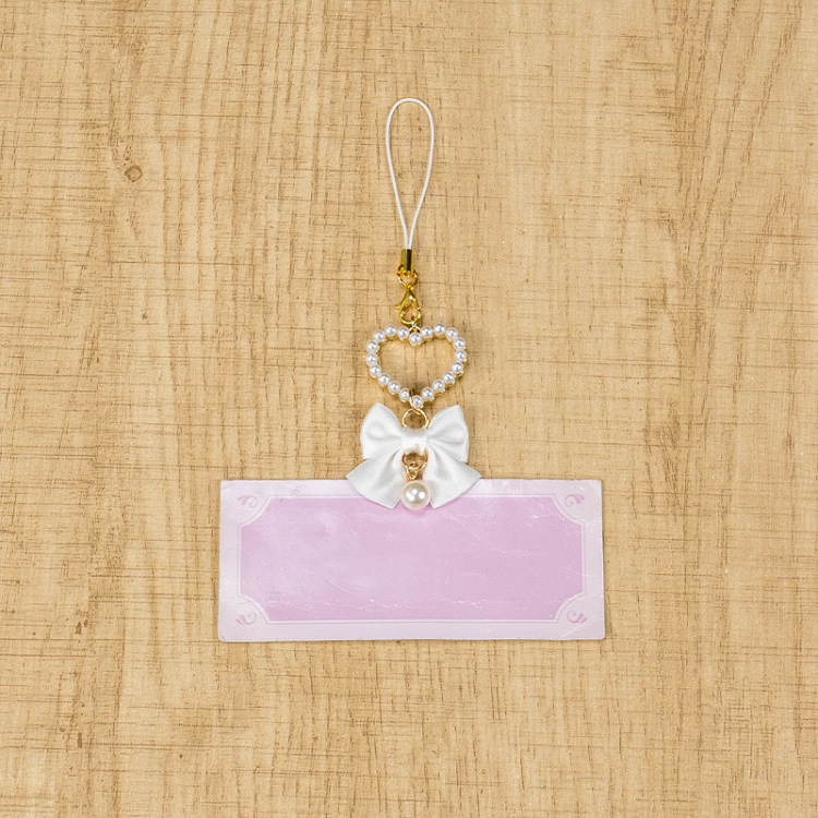 Sweetheart Jirai Kei Weißer Schleifen-Perlen-Charm