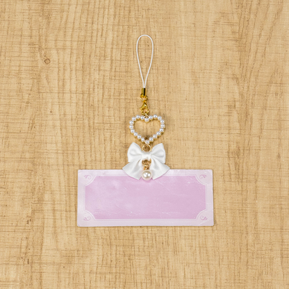 Sweetheart Jirai Kei Weißer Schleifen-Perlen-Charm