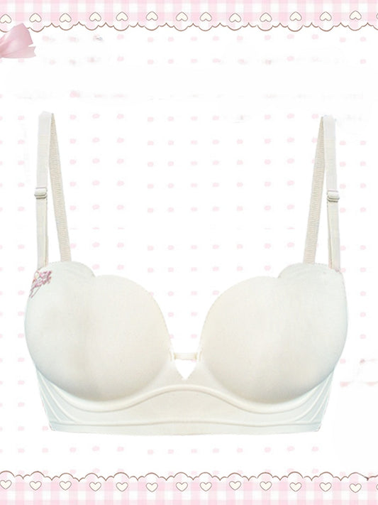 Seamless Padded - Apricot 6cm Bra Wear Non-Slip Everyday Push-Up