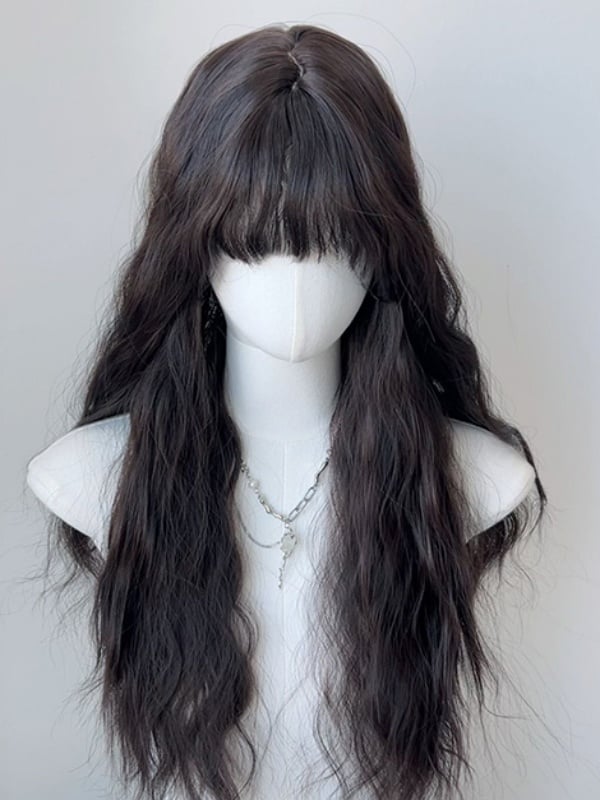 Bangs 60CM with Wig Curl 3 Color Options Wool