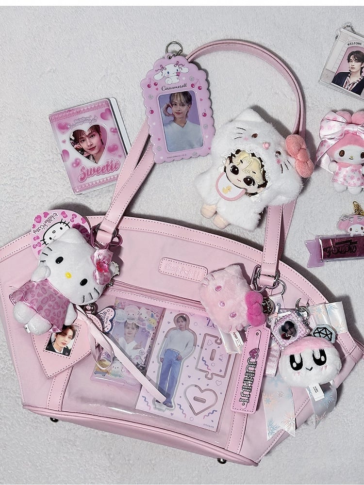Bag Pink Shoulder Ita Fan-shaped