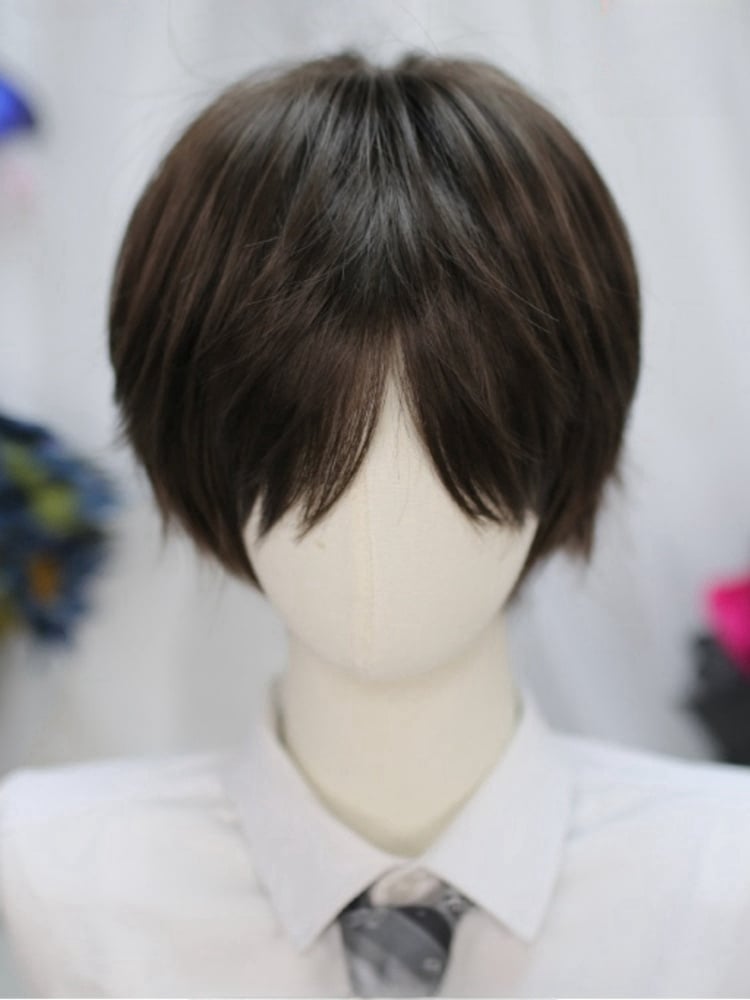 Braune 25CM Ouji Kurzperücke