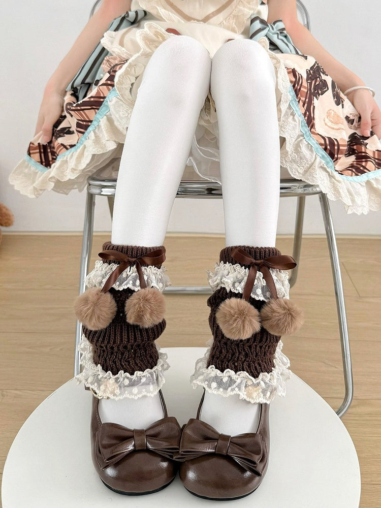Bow Colors Leg 4 Pompom Lolita - Warmers
