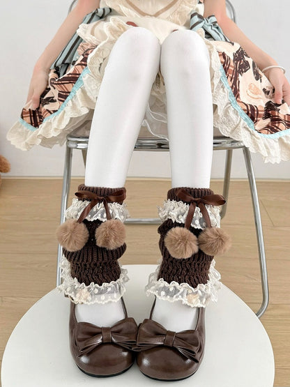 Bow Colors Leg 4 Pompom Lolita - Warmers
