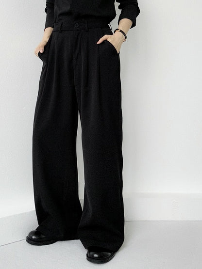 with Lolita Wide-Leg Ouji Pants High-Waisted Black Pockets Slant