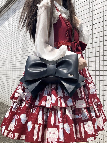 Black/Pink Bokwnot Crossbody Sweet Lolita Bag