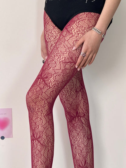 Y2K Options Tights Design Color Butterfly 7 Hollow-out