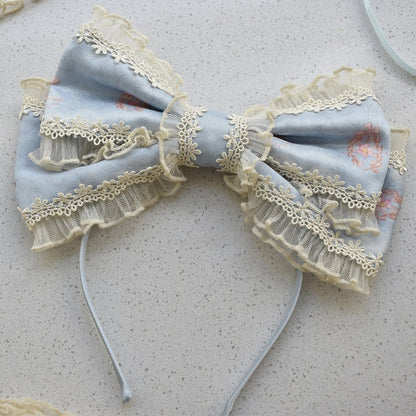 KC Blue Mint Bowknot Beige / Pink