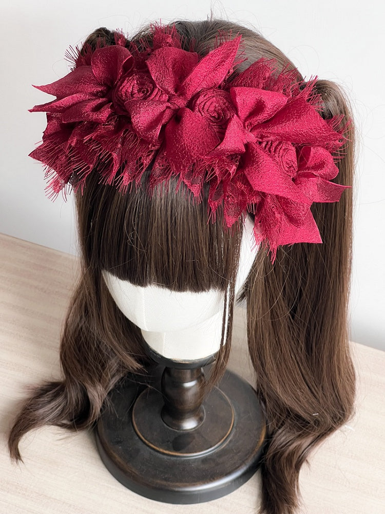 Flower Lolita 7 Lace with – Accents Feather-like KC Bowknots Options and Color