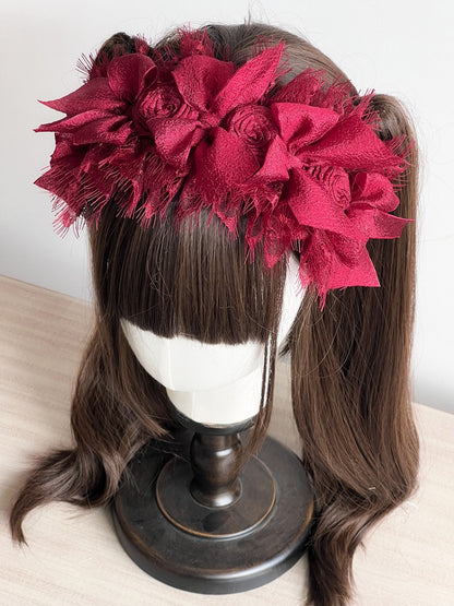 Flower Lolita 7 Lace with – Accents Feather-like KC Bowknots Options and Color