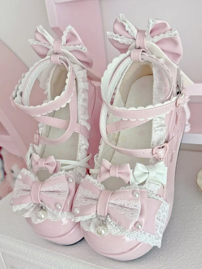 Sweet Platform Decor - Mary Janes Beads Pink