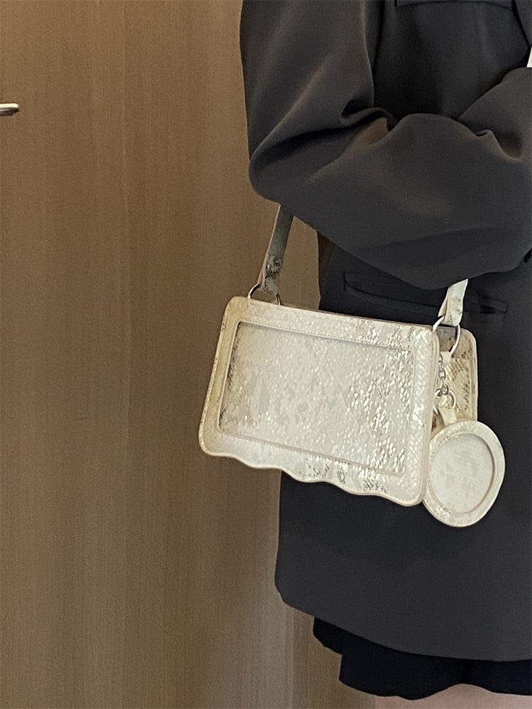 Snakeskin Bag 4 with Pattern Badge Colors Holder Shoulder