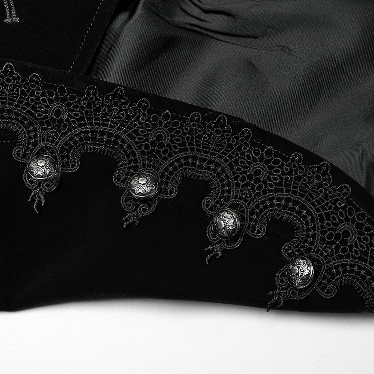Black Gothic Chinese Style Coat