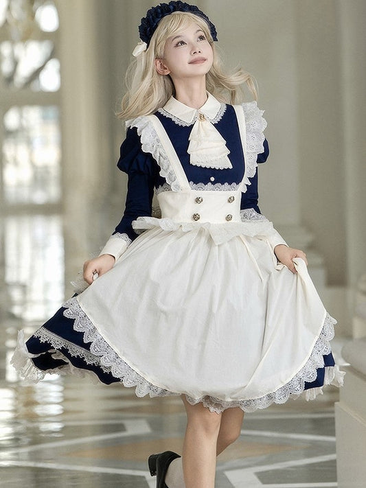 Trims Maid Lolita Apron Lace Beige