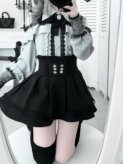 Detail Jirai Cutout in Style | Dusty Kei Blouse Green