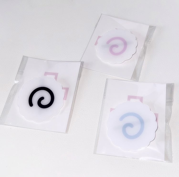 6CM Schwarz/Rosa/Blau Yume Kawaii Haarspange