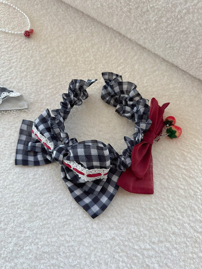 ピンク / レッド / ブラック / ブルー / パープル ストロベリー リボン KC