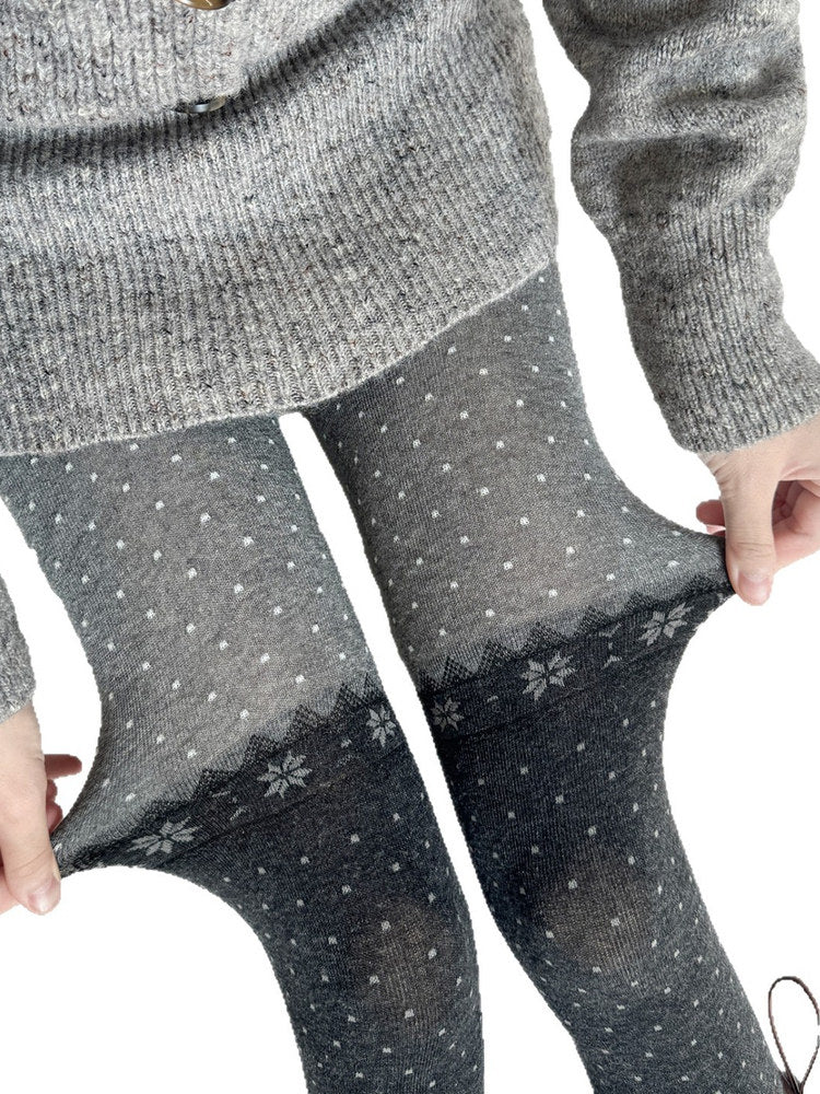 Snowflake Gradient Colors) (2 Dot Polka Tights
