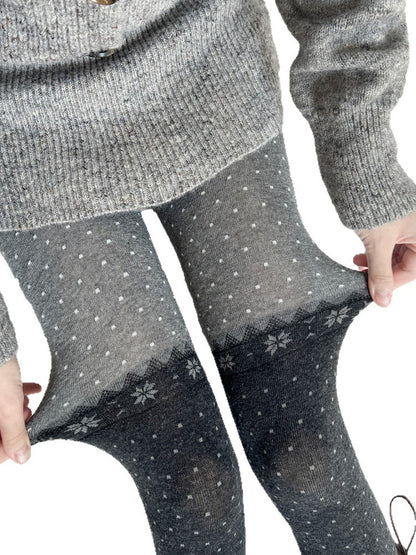 Snowflake Gradient Colors) (2 Dot Polka Tights