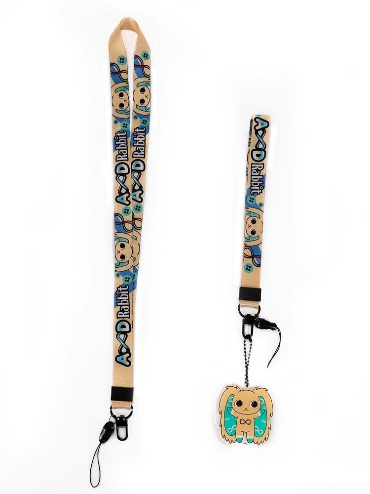 Guro Bunny Lanyard Kawaii 10 Designs with Two Cartoon Keychain/Phone Options Strap Detachable
