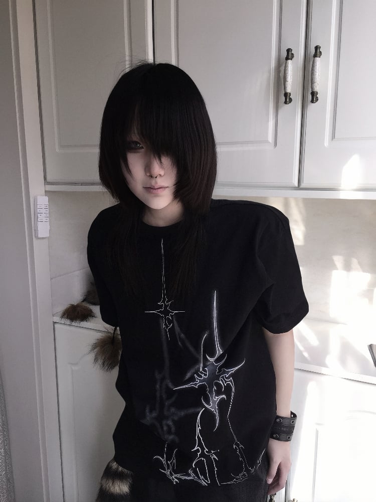 T-Shirt Black Gothic Sparkle