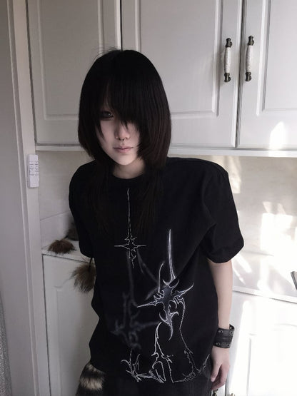 T-Shirt Black Gothic Sparkle