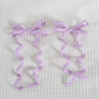 Lolita Pair Sweet Colors Hairclips Ribbon A Bowknot Cute 15 And Curly of