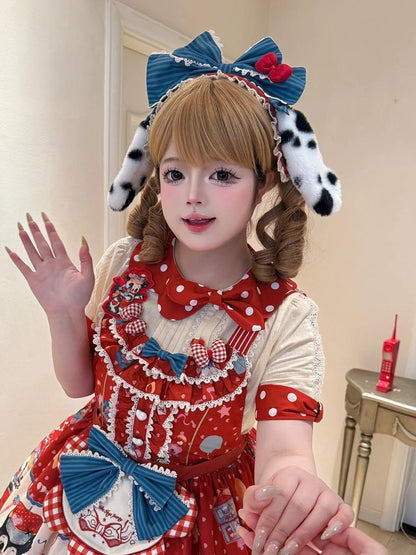 Detachable Plush Puppy Ears Bowknot Hairband